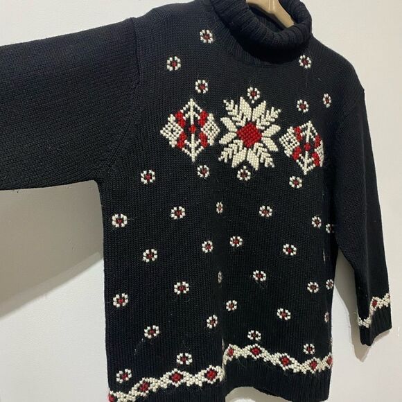 Jones New York Worsted Wool Mohair Chunky Turtleneck Sweater - Picture 6 of 6